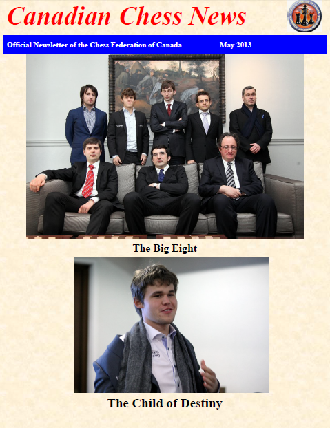 Cover of Canadian Chess News, May, 2013