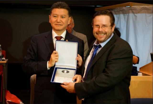 Hal Bond accepting the award on Jonathan Berry's behalf Hal Bond accepting the award on Jonathan Berry's behalf